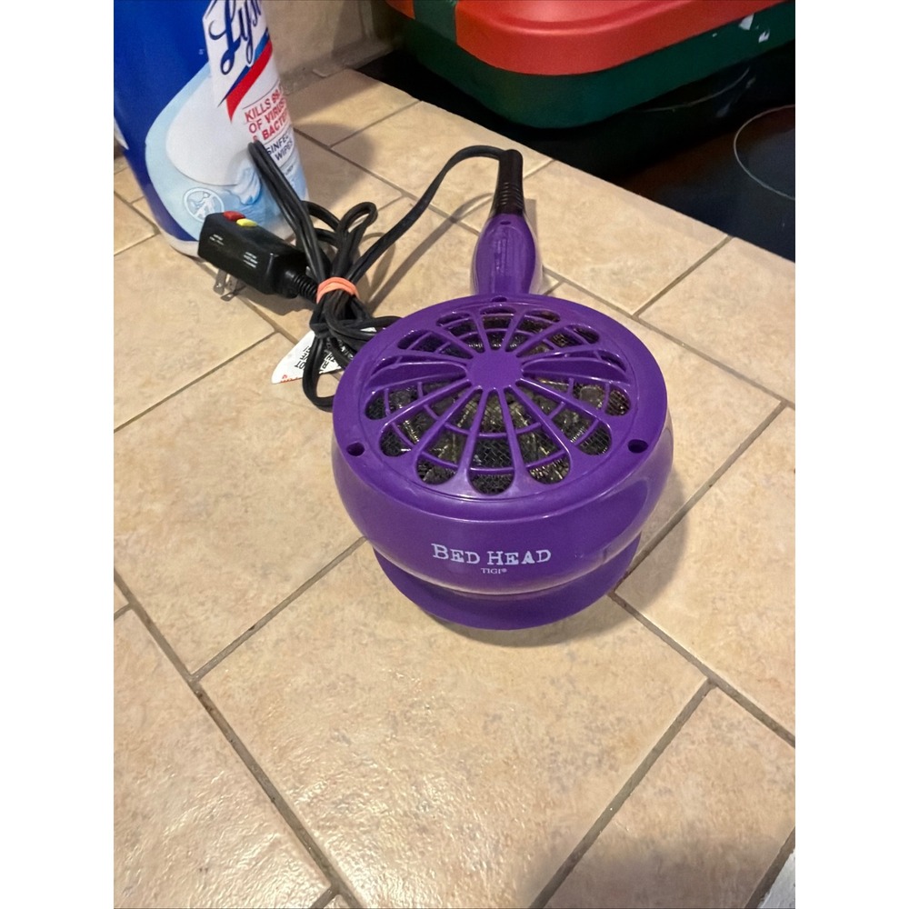Bed Head Curls in Check 1875W Diffuser Hair Dryer Purple BH420 Curly Hair Tool